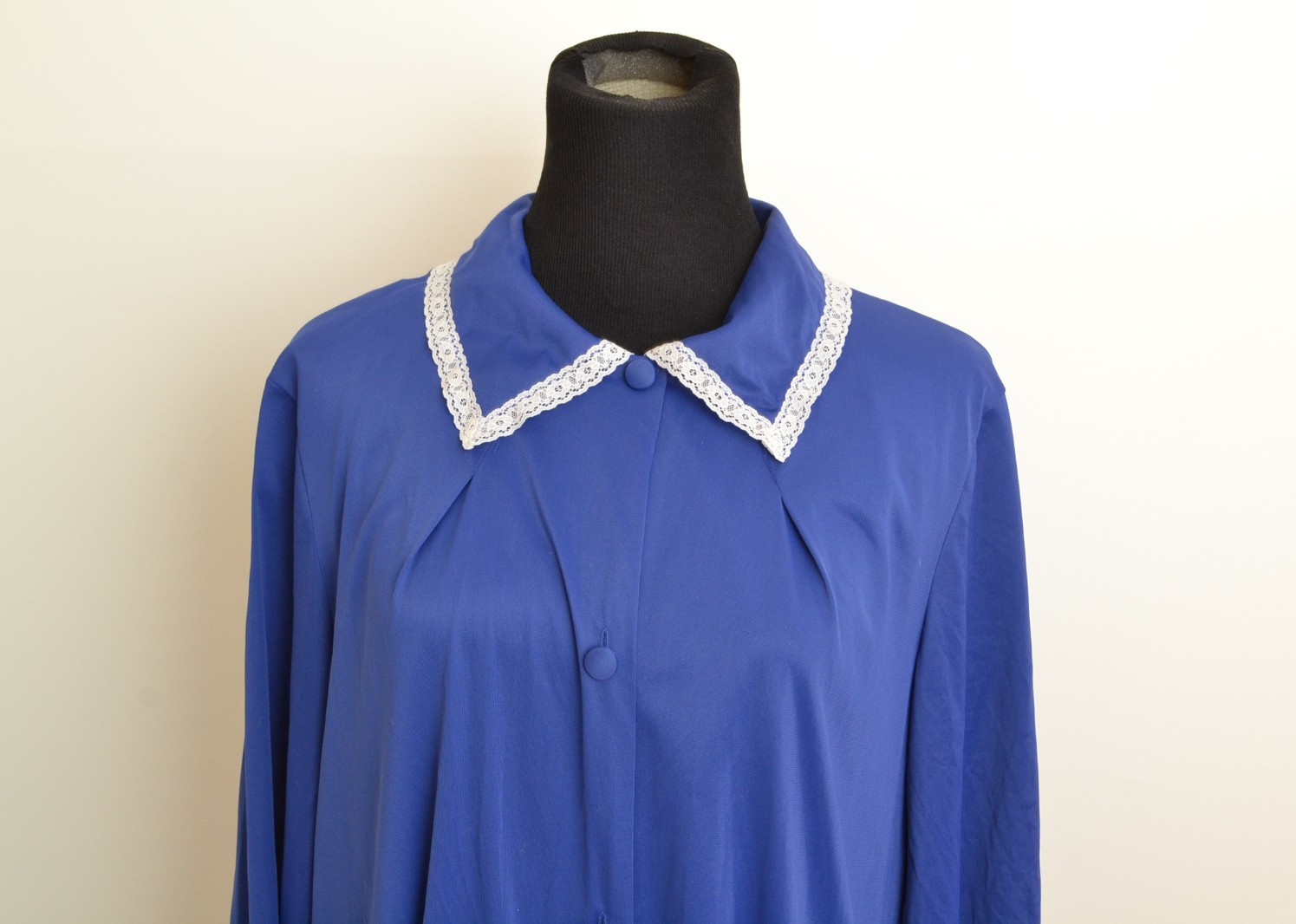 Vanity Fair Nightgown Set Robe & Gown Blue Sz 40 Nylon Antron III USA Made VTG