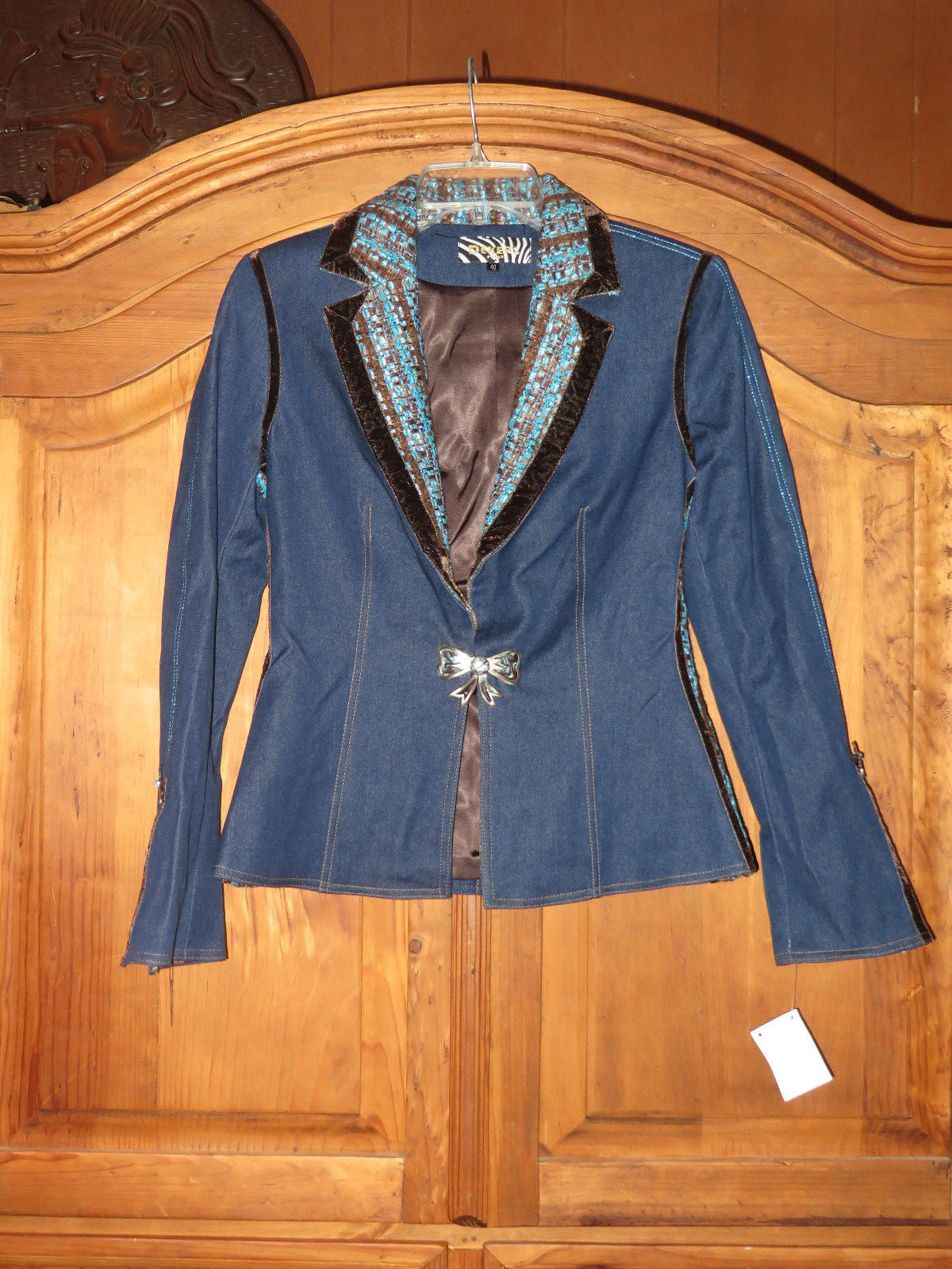 NWT Deker&rsquo;s Paris Couture Jean Jacket Gorgeous!!! size 40 EU