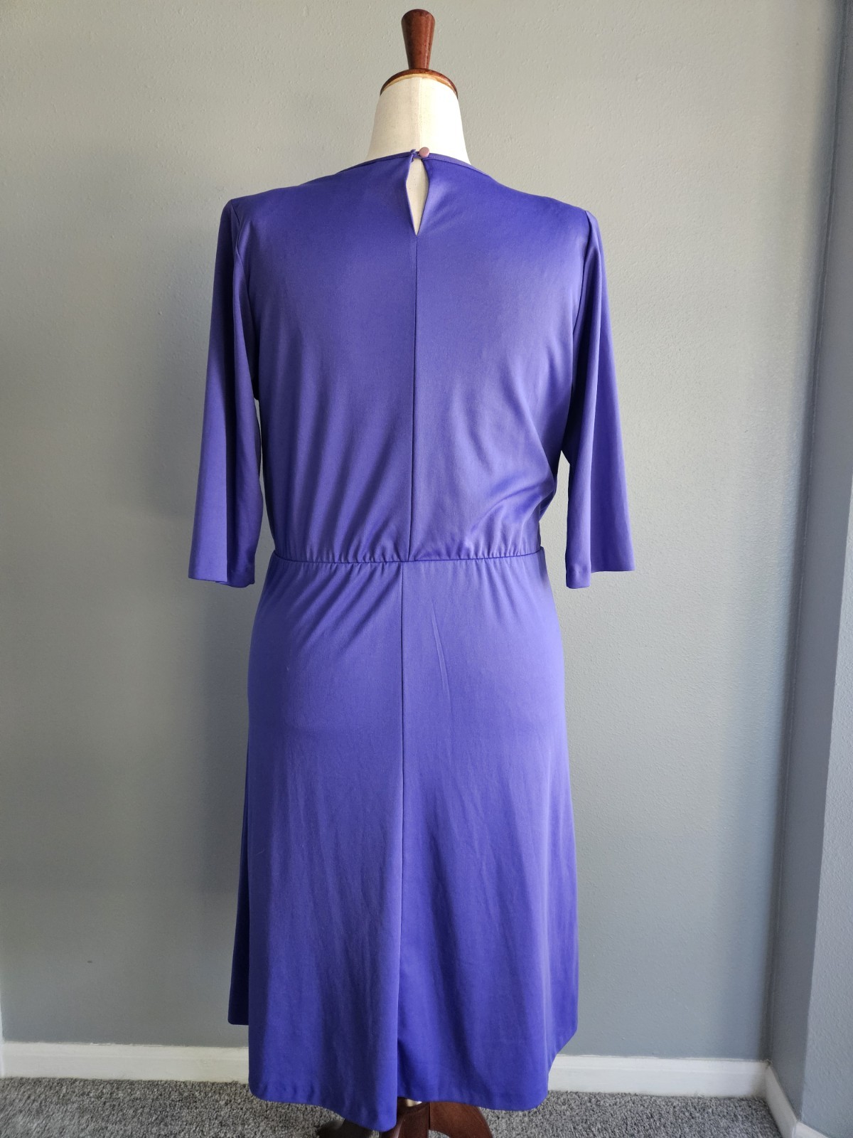 Vintage 1980s Blair Polyester House/Day midi dress Size 16p