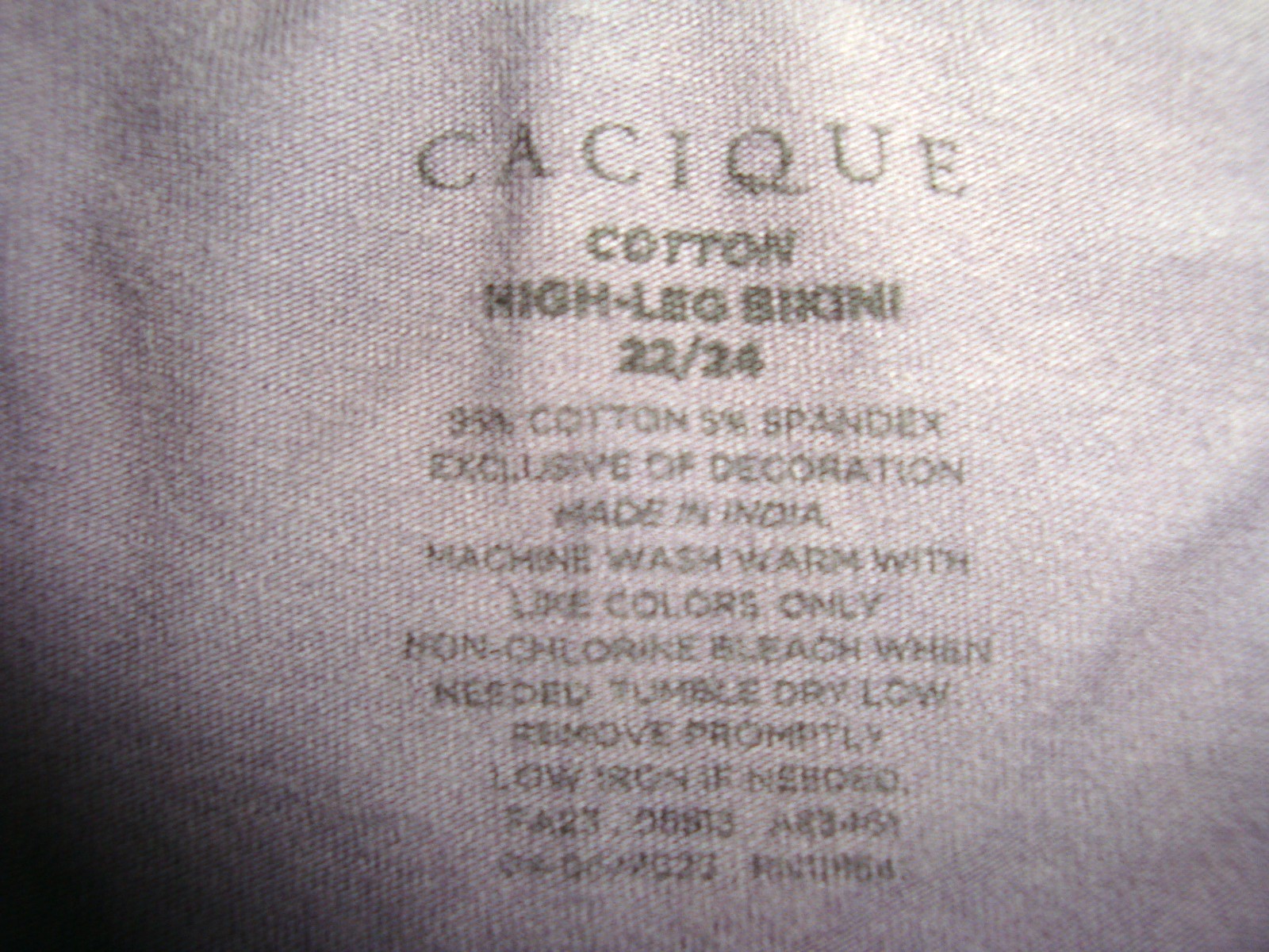 Cacique 22/24 Cotton High Leg Bikini & Extra Soft Cheeky Panty Vintage Black Lot