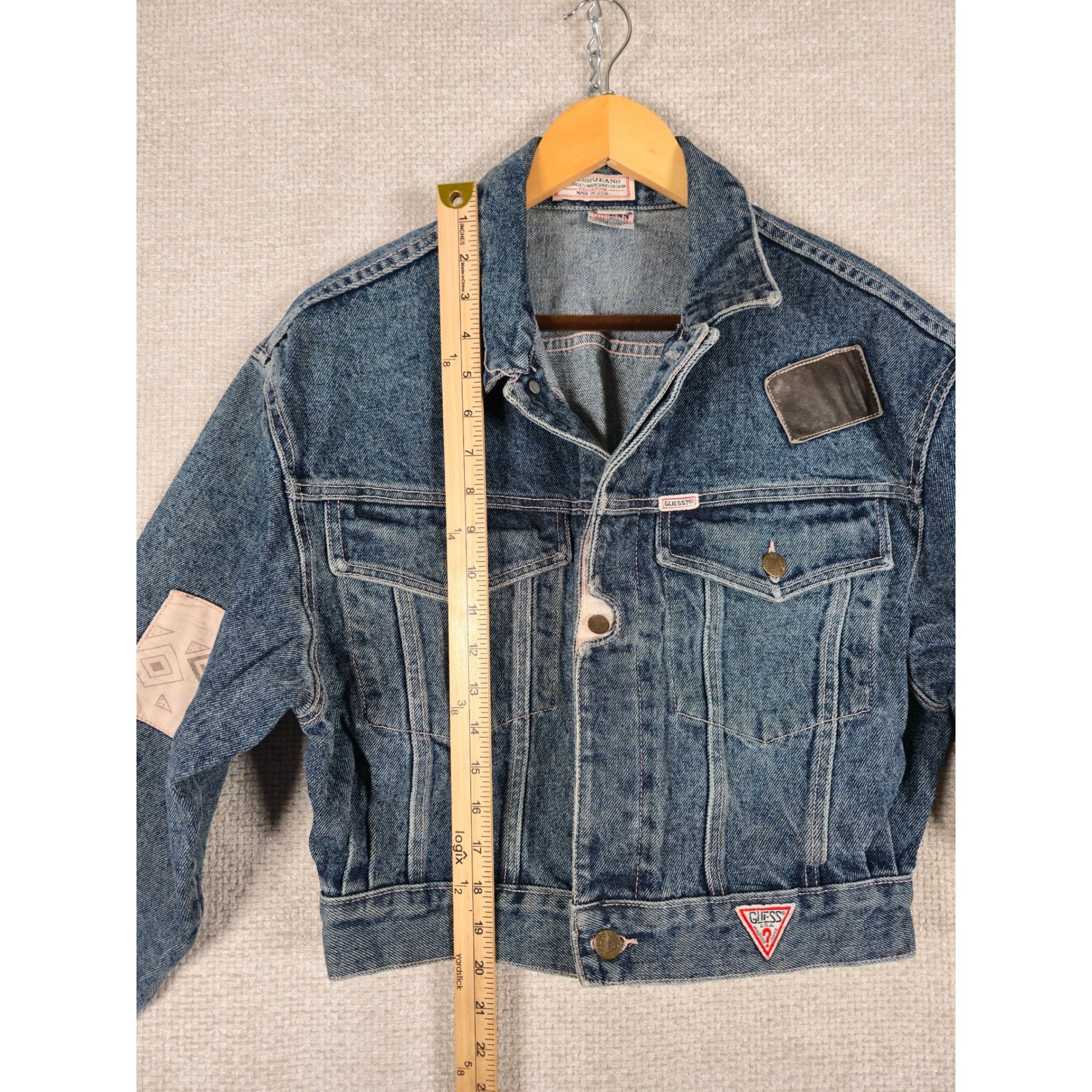 Vintage Guess Demin Jacket Georges Marciano Acid Wash Grunge Made in USA
