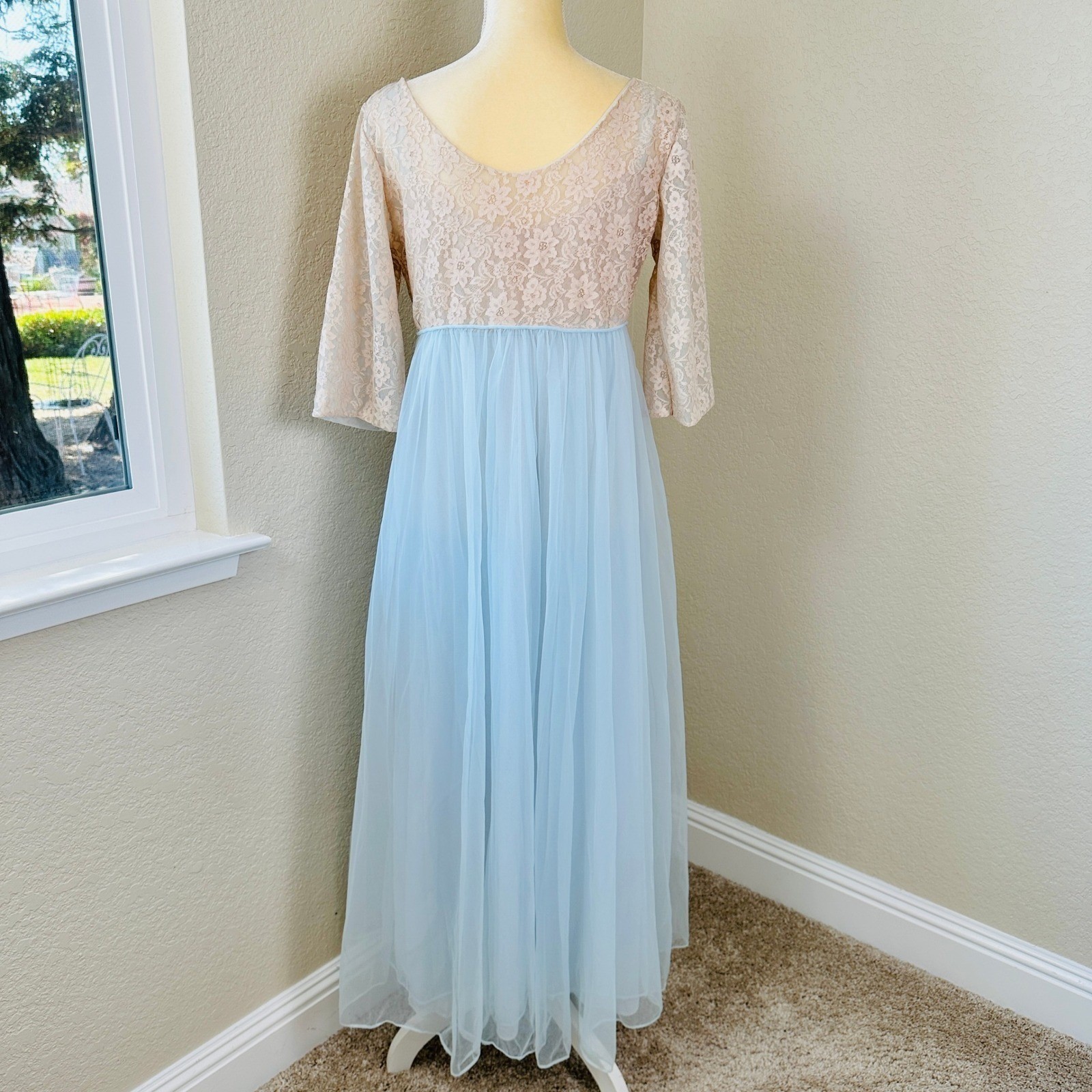 Lisette AL Sterling Vintage Lingerie Gown Maxi Dress Women 38 Romantic Elegant
