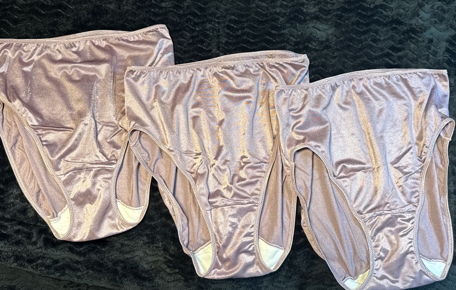NWT VINTAGE WARNERS SECOND SKIN SATIN M BRIEF GUSSET HI CUT Y2K 90s LOT SET 3