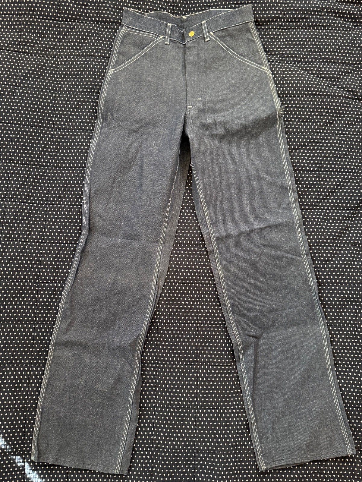 Lee Vintage 70&rsquo;s Student Dungarees Denim Jeans 28×34 Deadstock NOS Made in USA
