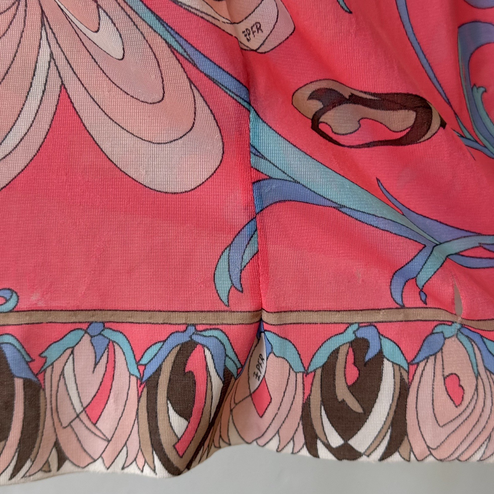 VTG 1960’s Emilio Pucci For Formfit Rogers Slip Or Mini Dress, Iconic Print, Mod