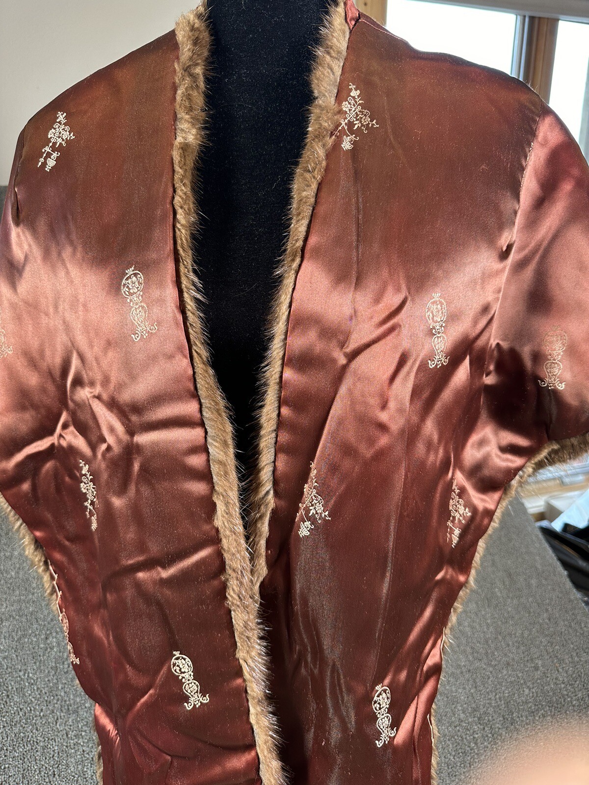Woldenbergs Of Madison WI Fine Mink Fur Stole Wrap Shawl Sz Med/Lg Handmade VTG
