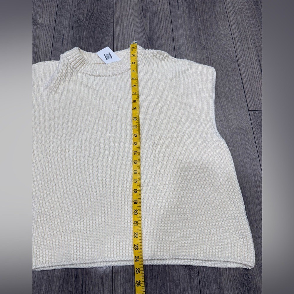 NEW Frank & Eileen Montecito Italian Sweater Vest Cream Size L