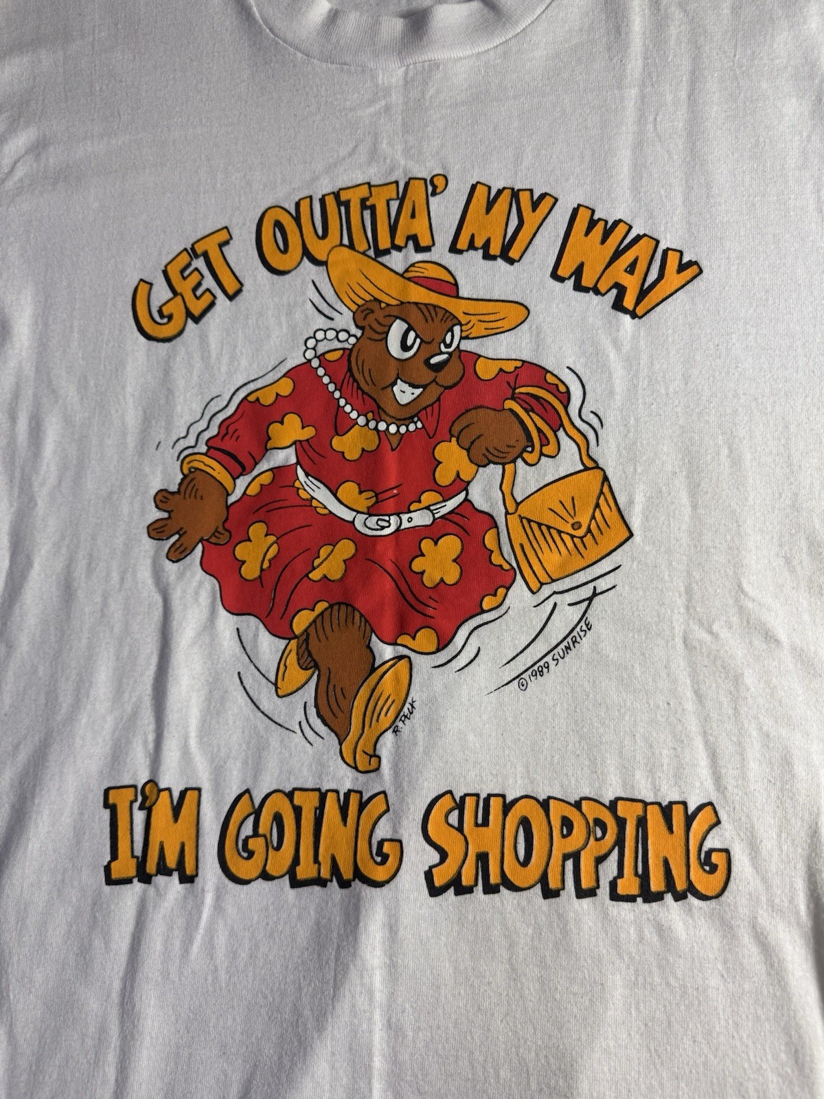 Vintage 80s Screen T Shirt I’m Going Shopping Bear Nostalgia Large Mall Punk 90s