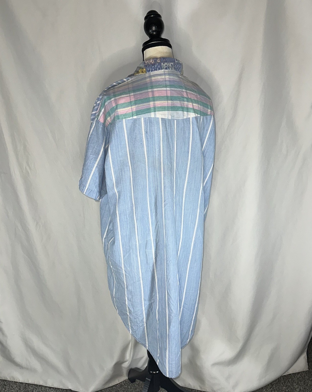 Vintage Patchwork Dress Made In Pakistan Chandni Cotton, One Size Fits All