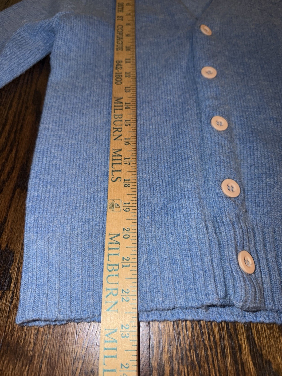 Vintage Robert Bruce Alpaca Wool Cardigan Union Made USA Blue SoftWarm Old Money
