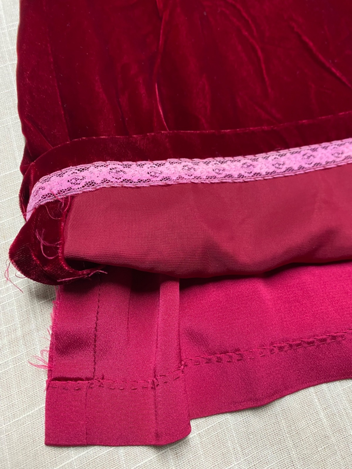 Vintage Velvet Dress 60s Maxi Handmade Red Burgundy Gothic Witchy Mod Glam 1960s