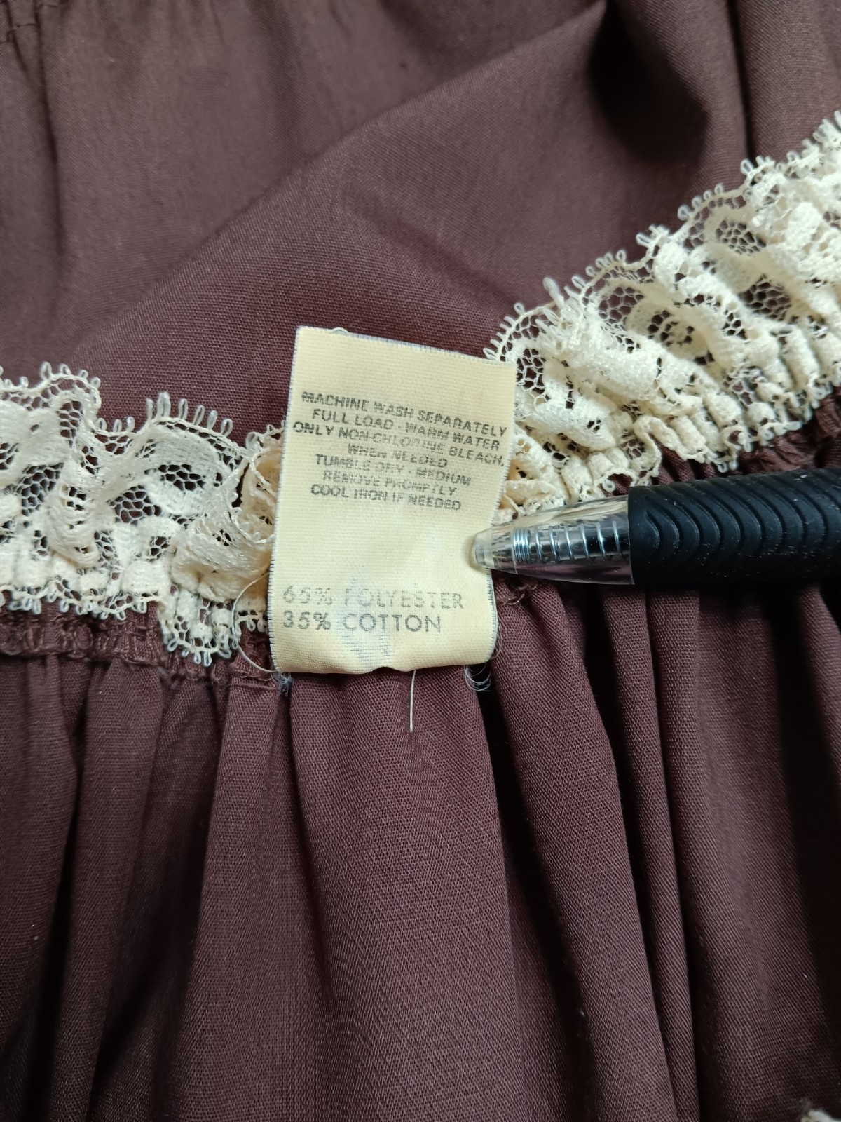 Vtg 60s 70s Partners Please Malco Modes Square Dance Dress Brown Cream 14 USA