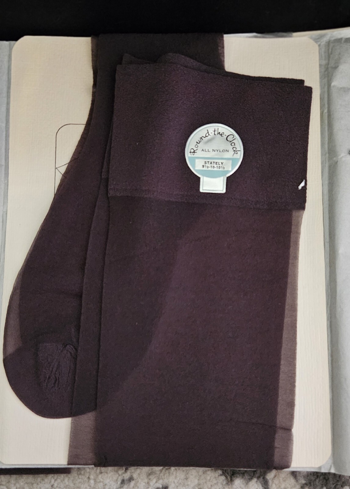 Vintage 1970s Round The Clock Nylons 3 Pair Perfect Taupe 9 1/2-10 1/2 Retro