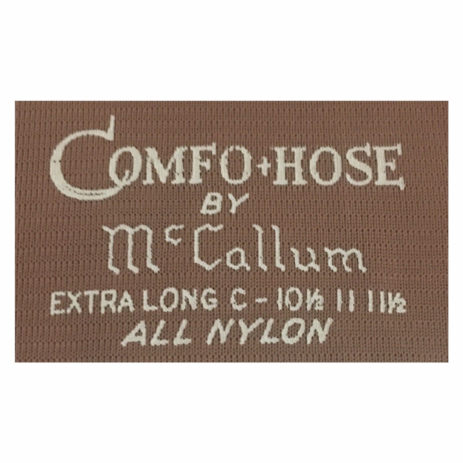 Vtg McCallum COMFO-HOSE Stockings – CHAMPAGNE EX LONG 10 ½-11-11 ½ » XL – IN BOX
