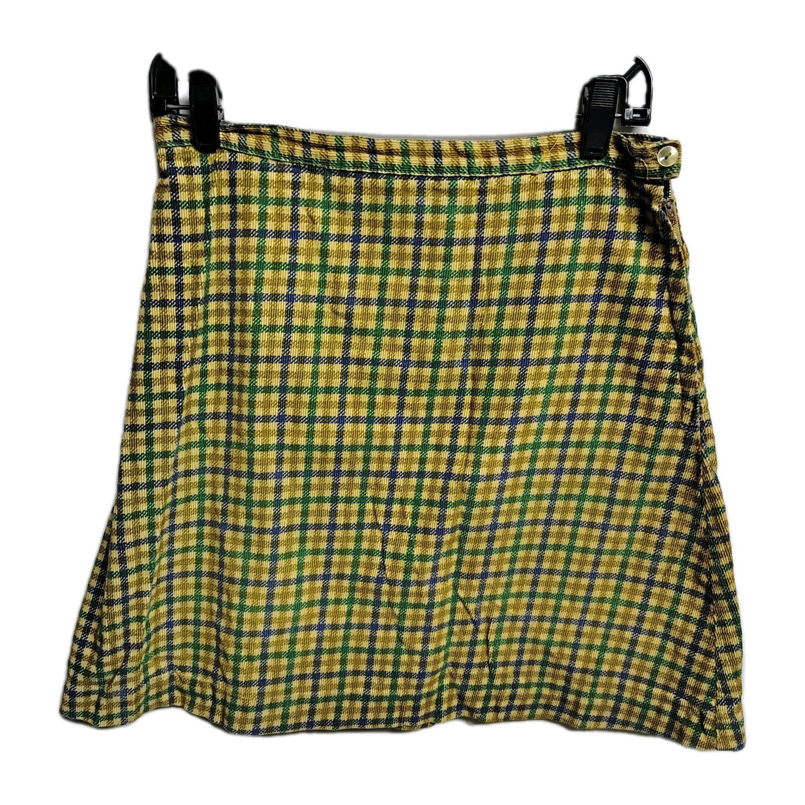 Vtg LOT OF 6 1960s 70s Wool Plaid Mini Skirts Dress Handmade Preppy School Girl