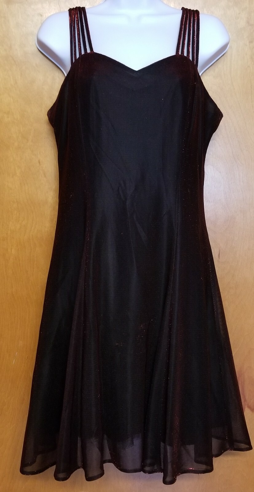 VTG All That Jazz Metallic Red Sparkle Cocktail Juniors Size 13/14 (Women&rsquo;s M/L)