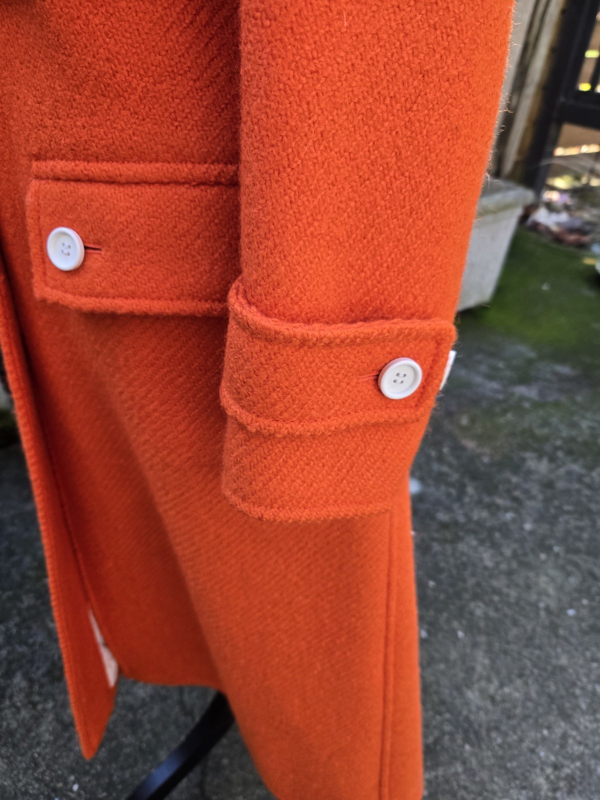 Vintage Rare 60’s Hyperbole Courreges Paris Orange Wool Womens Coat