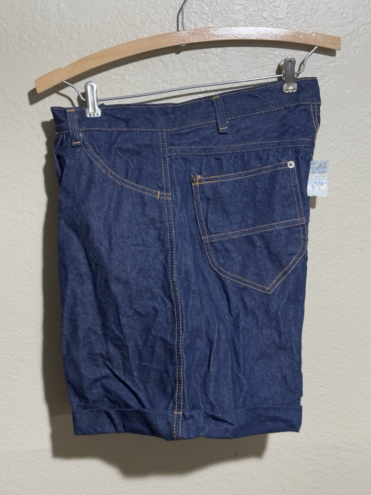 NWT Vtg A’Milano 1970s Denim Shorts Rolled Cuffs Women’s 15/16 13”Rise 30”waist