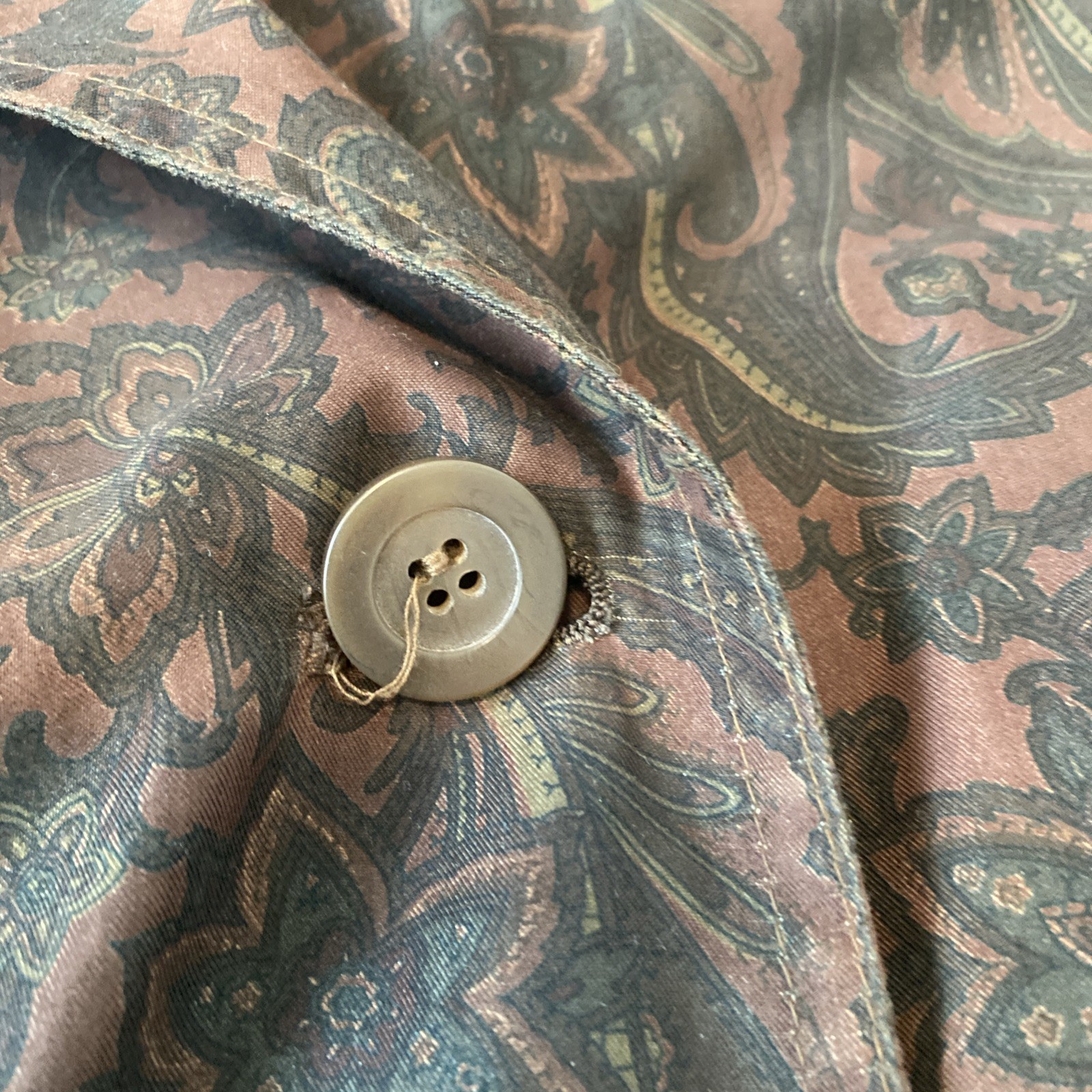 Vintage Vtg Women’s London Fog Trench Coat Duster Paisley Liner Sz 10 Goth
