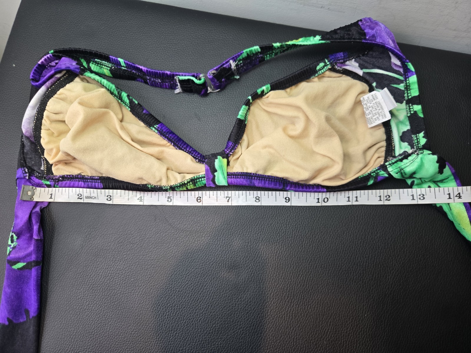 Vintage Sun Streak 2 Piece Bikini Swim Suit Shorts Bold Flower 80s 90s