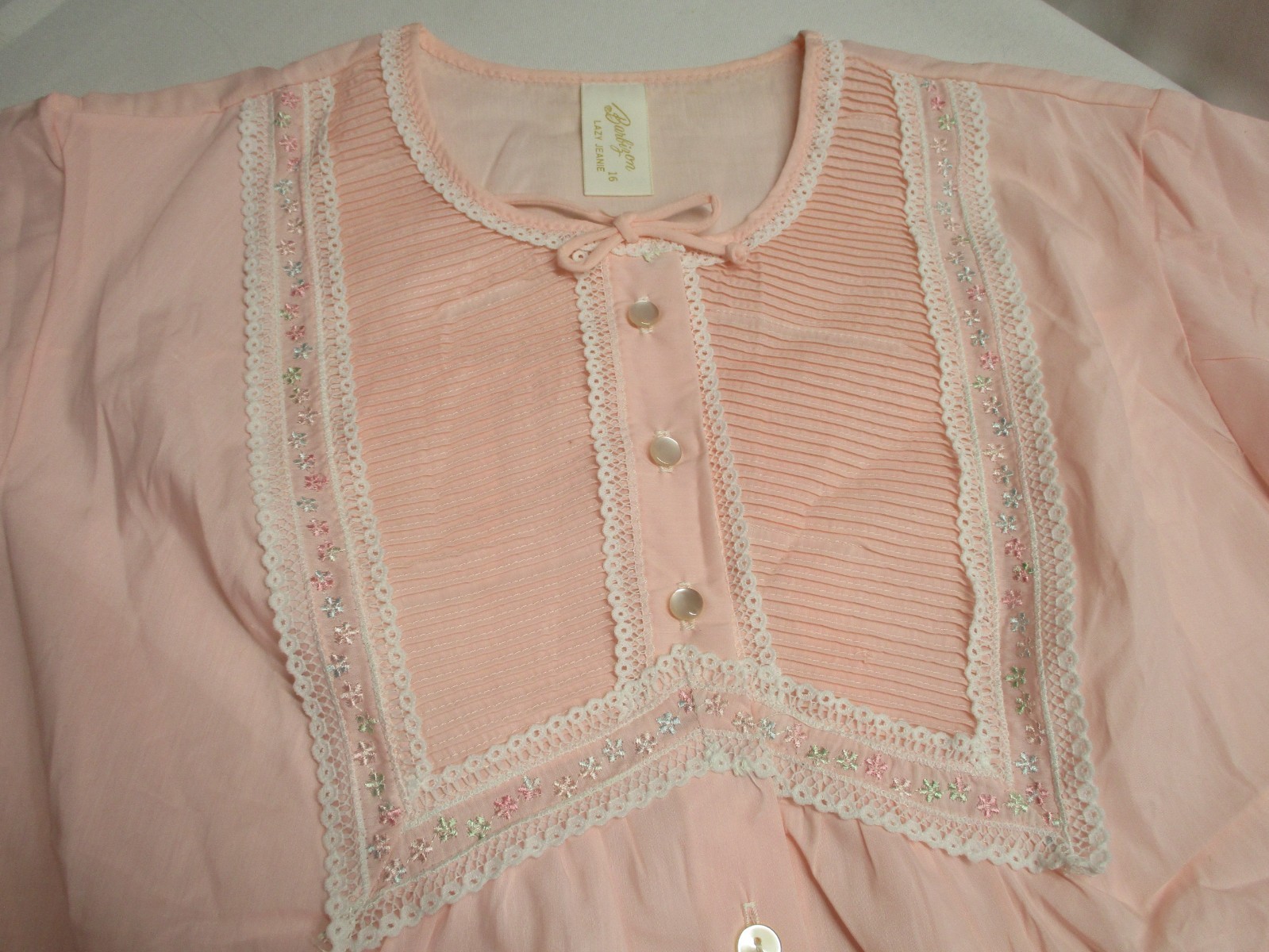 1970s BARBIZON PINK 2 PC PAJAMA SET ~ « LAZY JEANIE » ~ SIZE 16 ~ TOP WITH PANTS