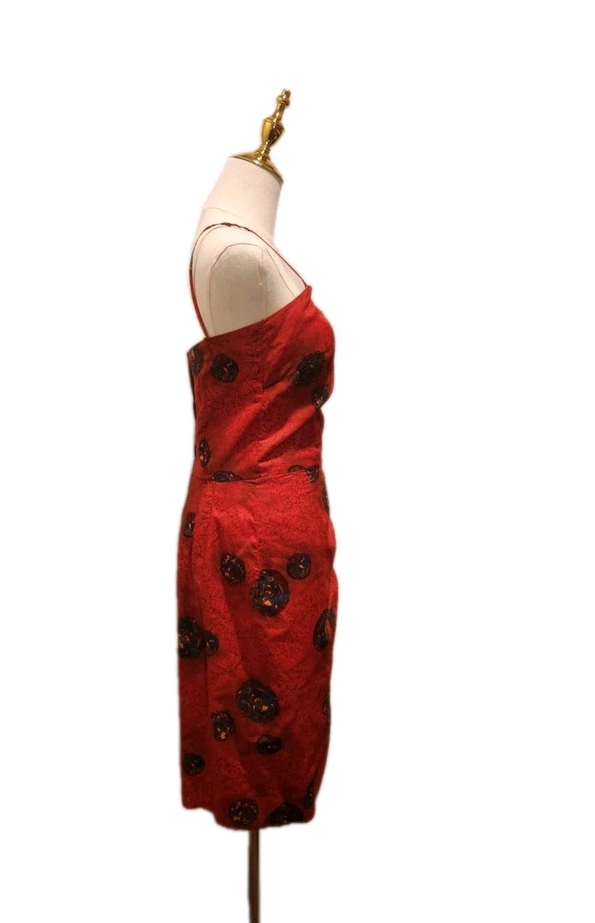 Rare 50s Pauline Lake Royal Hawaiian Hotel Polished Cotton Wrap Sarong Dress XS