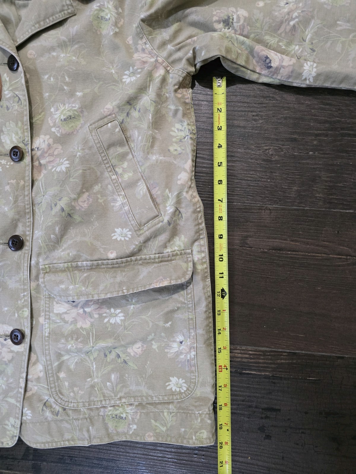 L.L. Bean chore coat jacket handpainted dogs beagles size small 0 AF T7 Carhart