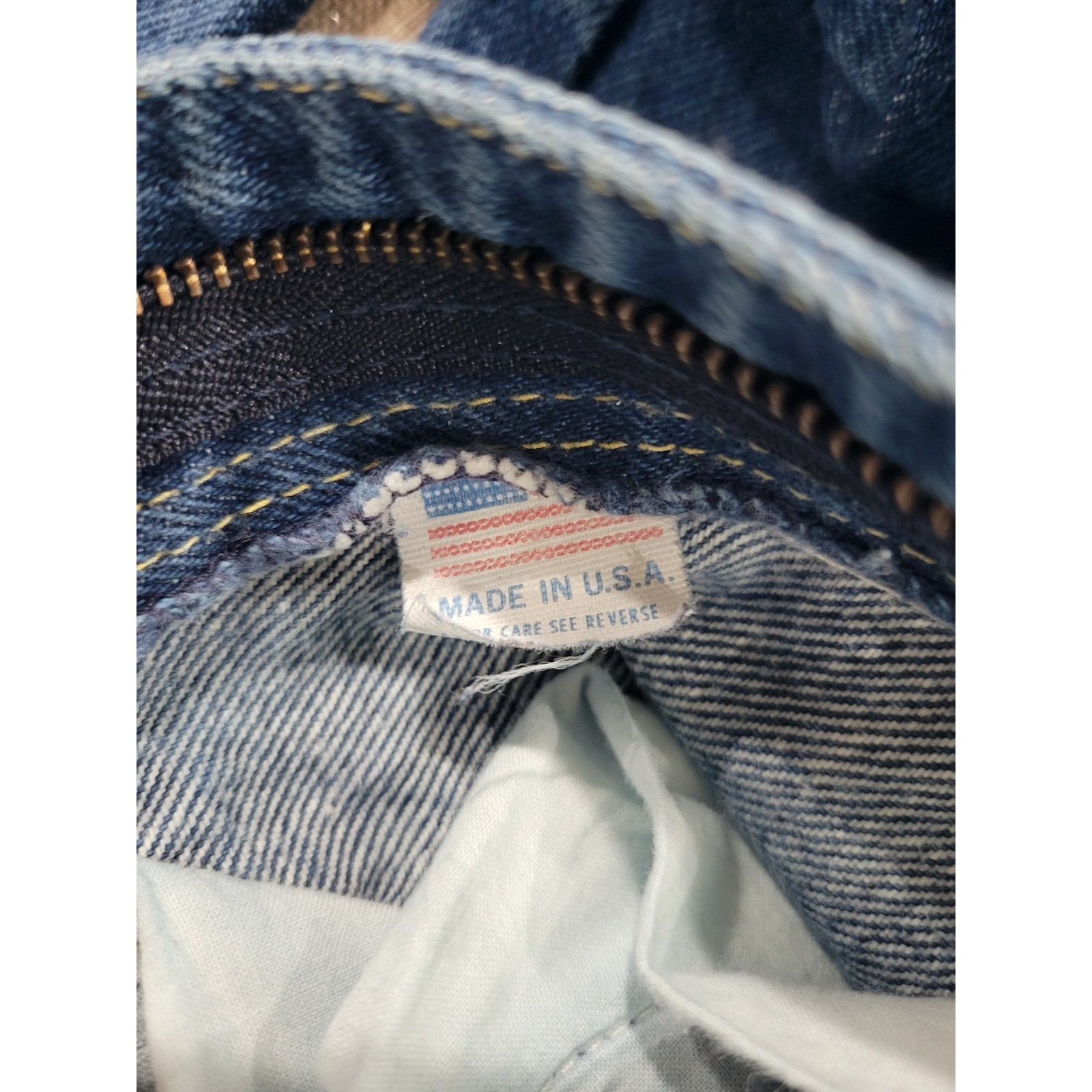 Vintage Stunts High Waisted Straight Leg Blue Denim Jeans Made in USA 25 Waist