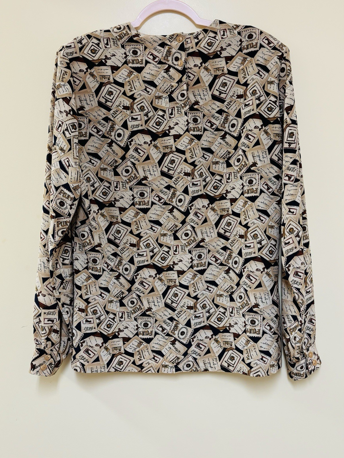 Pendleton Sophisticates Made in USA Vintage 80’s Sz 14 Tall Blouse Button Back