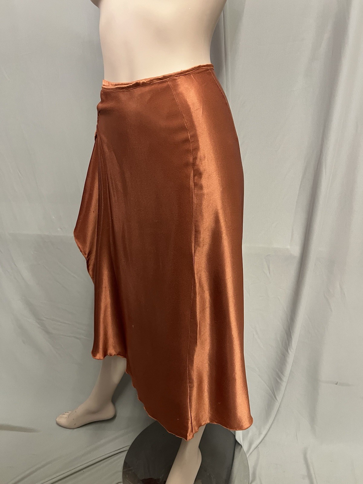 1940’s Copper Crepe Back Satin Skirt