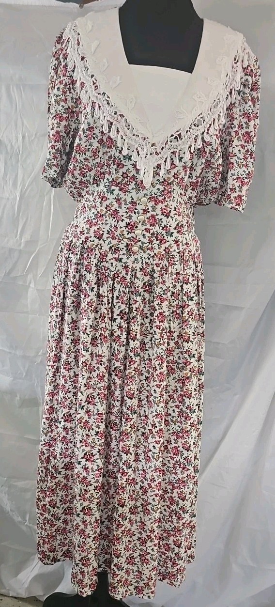 Vintage Miss Dorby Sailor Dress 80s-90s Floral Dress Women&rsquo;s Size 10