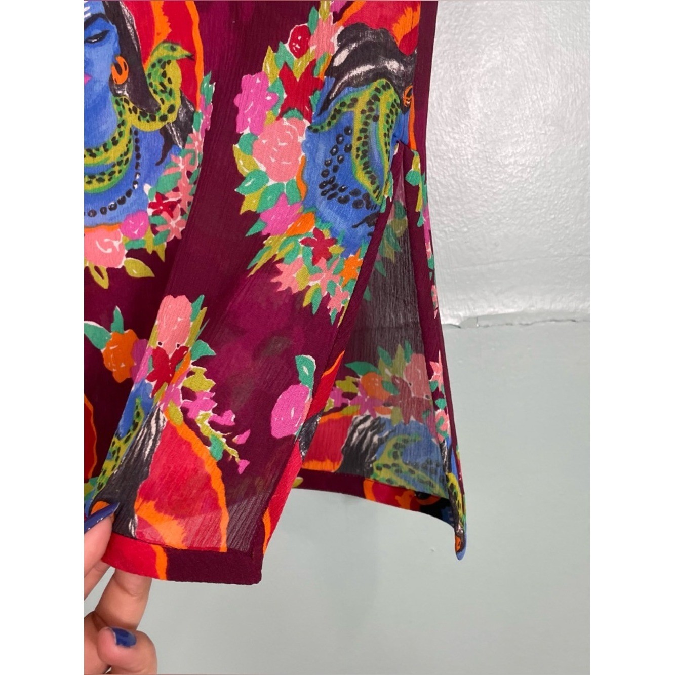 Vintage Emanuel Ungaro Parallele Paris Gauzy Goddess Pants Vest Set Two Piece