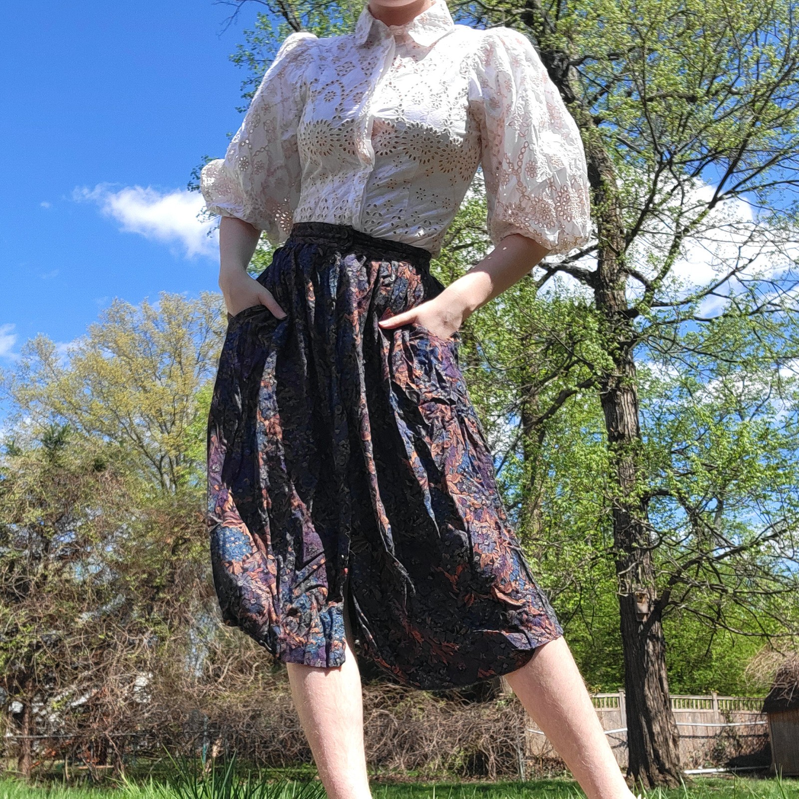 ⦃ Giorgio Sant&rsquo; Angelo vintage 70s midi skirt 🪻˚. ⦄