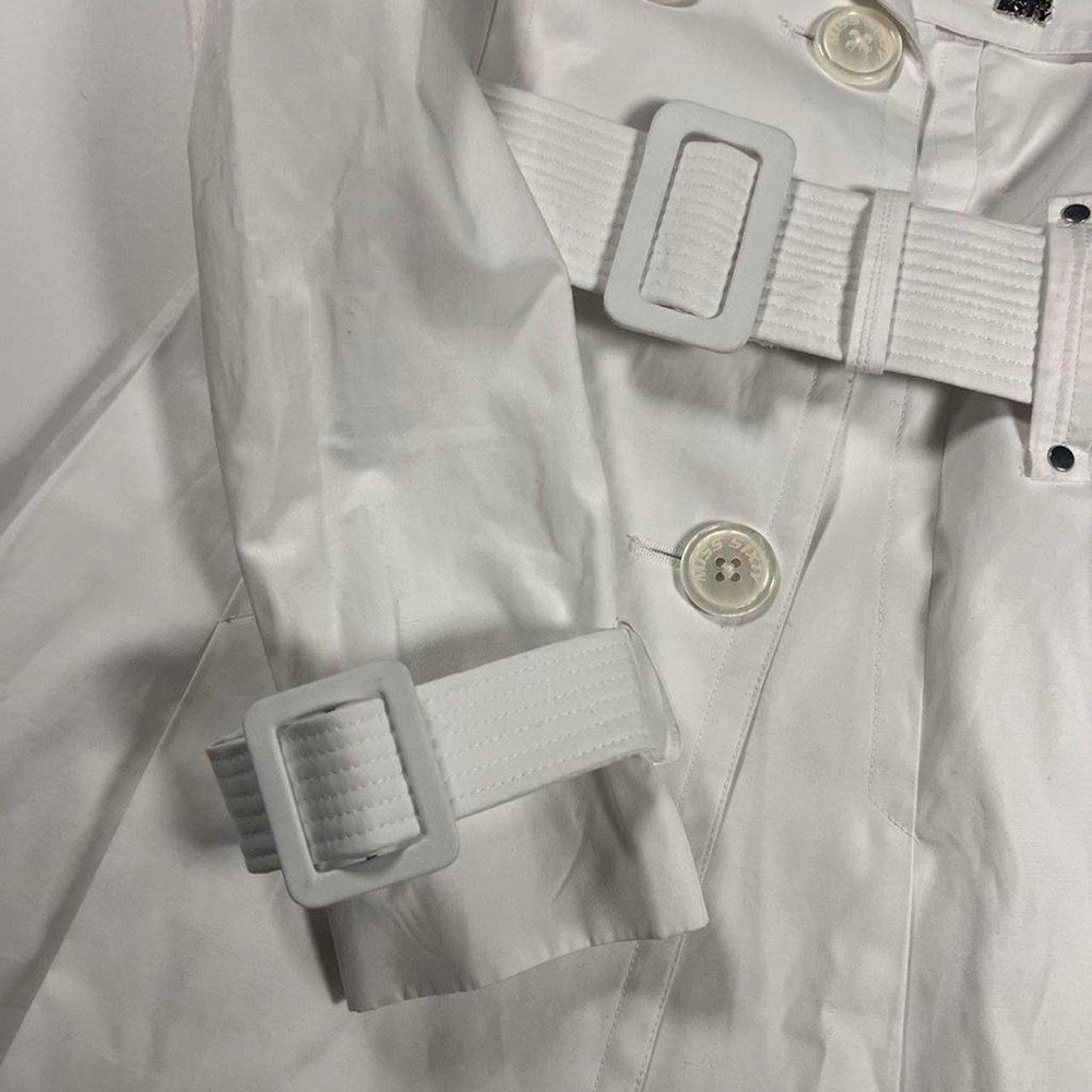 Miss Sixty Vintage Y2K White Double-Breasted Trench Coat