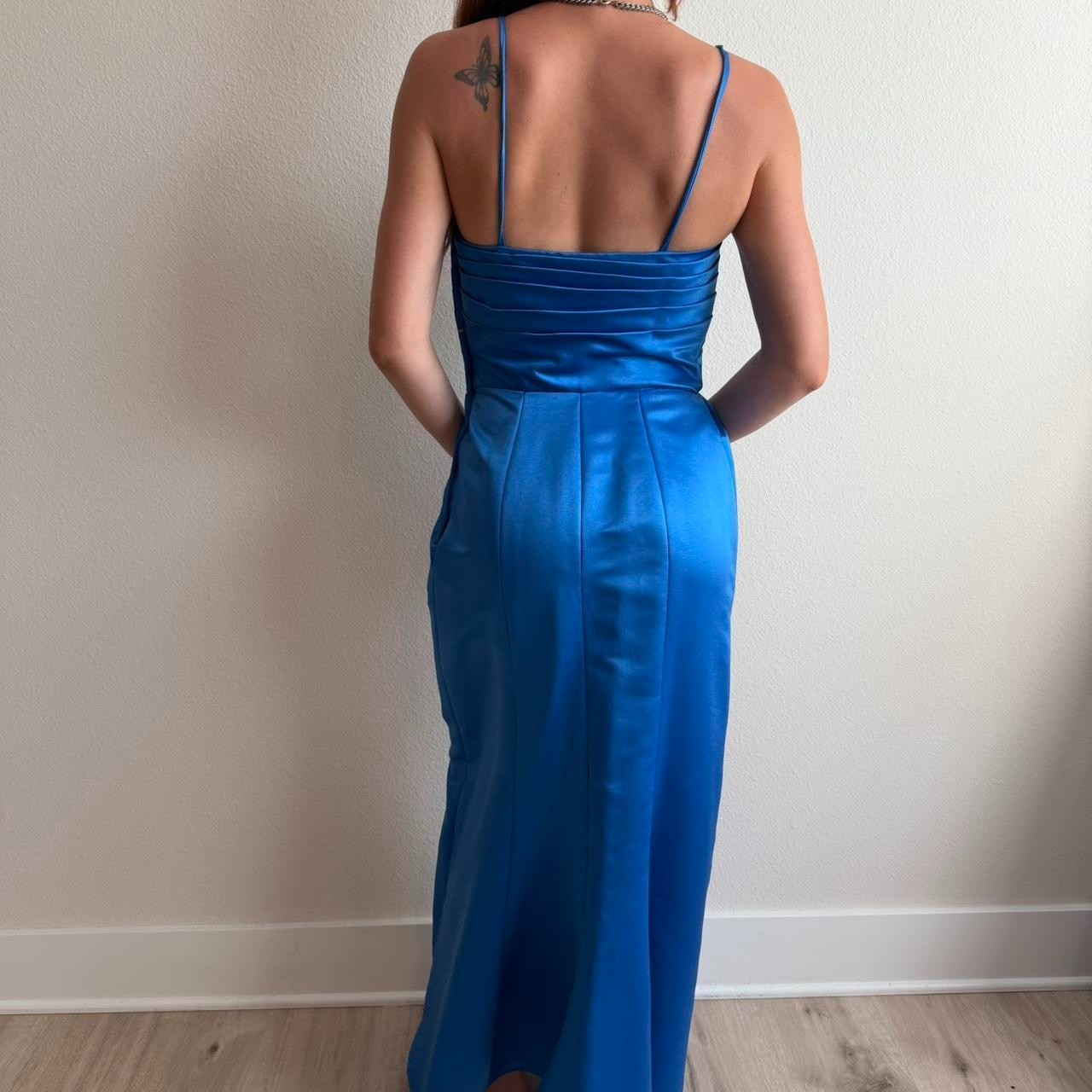 Vintage Alyce Designs Sequins Long Prom Party Formal Dress Gown Blue Sz 12