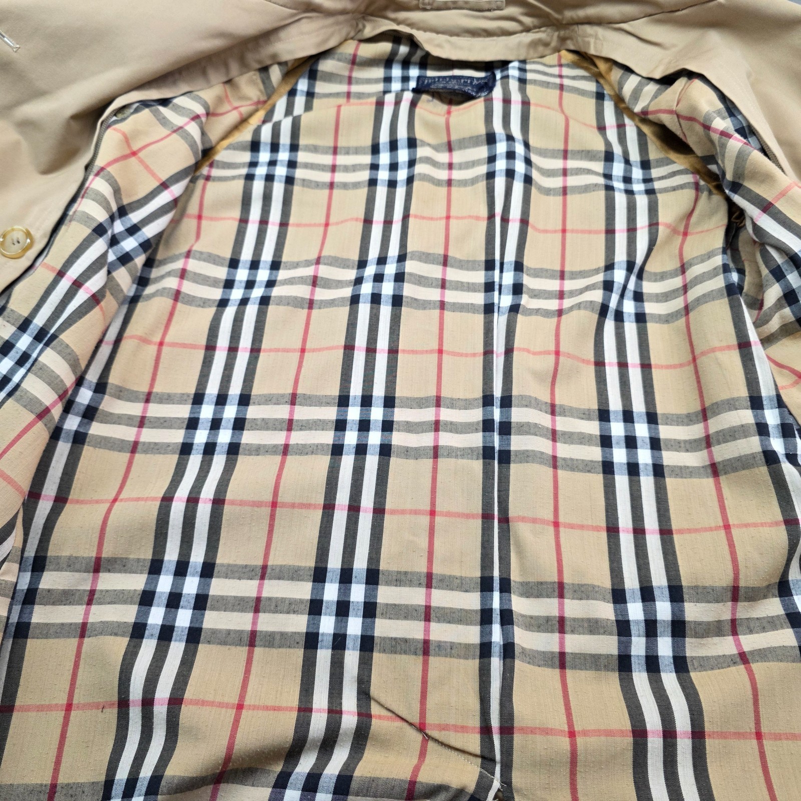 VTG Burberrys Trench Coat Made in England Adult 18X43 Distress READ Burberry