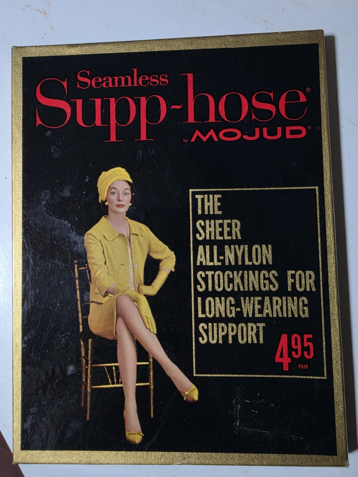 Supp-hose by Mojud Regular Thigh High Stockings Honey – Vintage