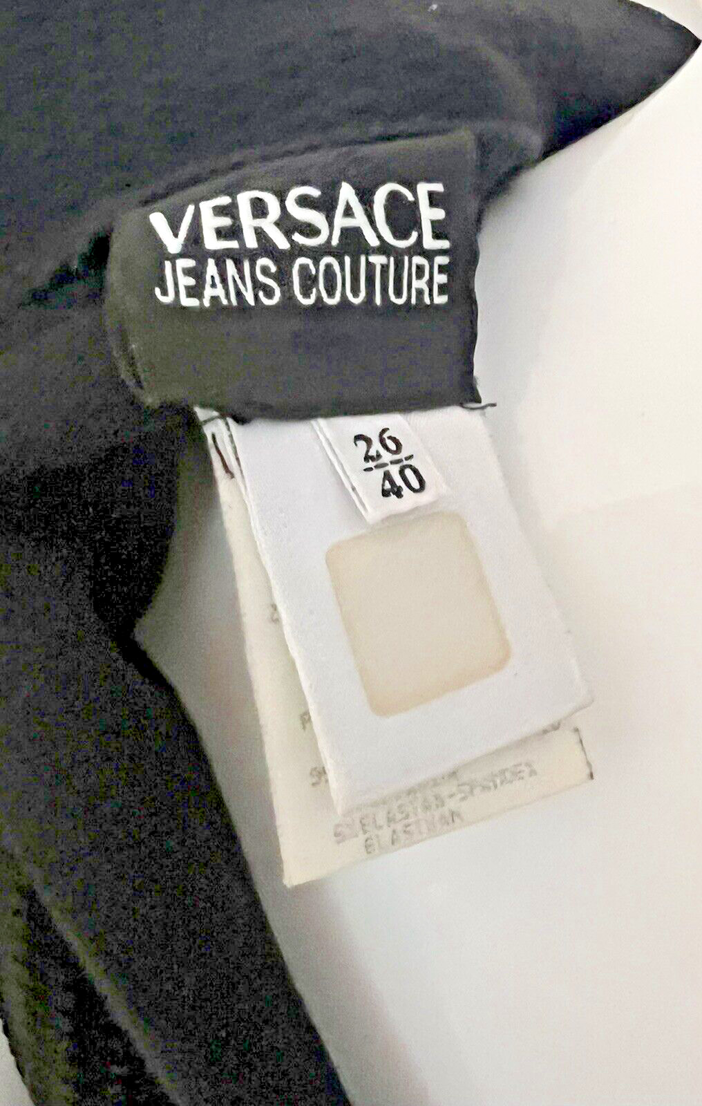 Versace Jeans Couture Ponte mock Neck Sleeveless Black dress, rare 1990s LBD