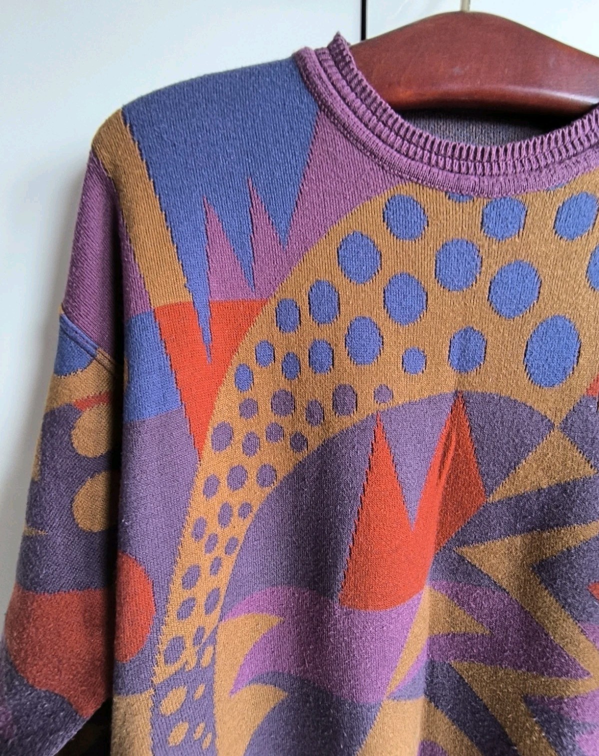 Beautiful vintage unisex sweater, size L, 50% cotton, 50% acrilic