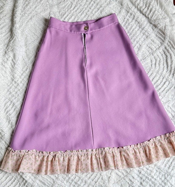 Handmade Vintage Polyester/Cotton Skirt-Size Small-Spring Retro Wear