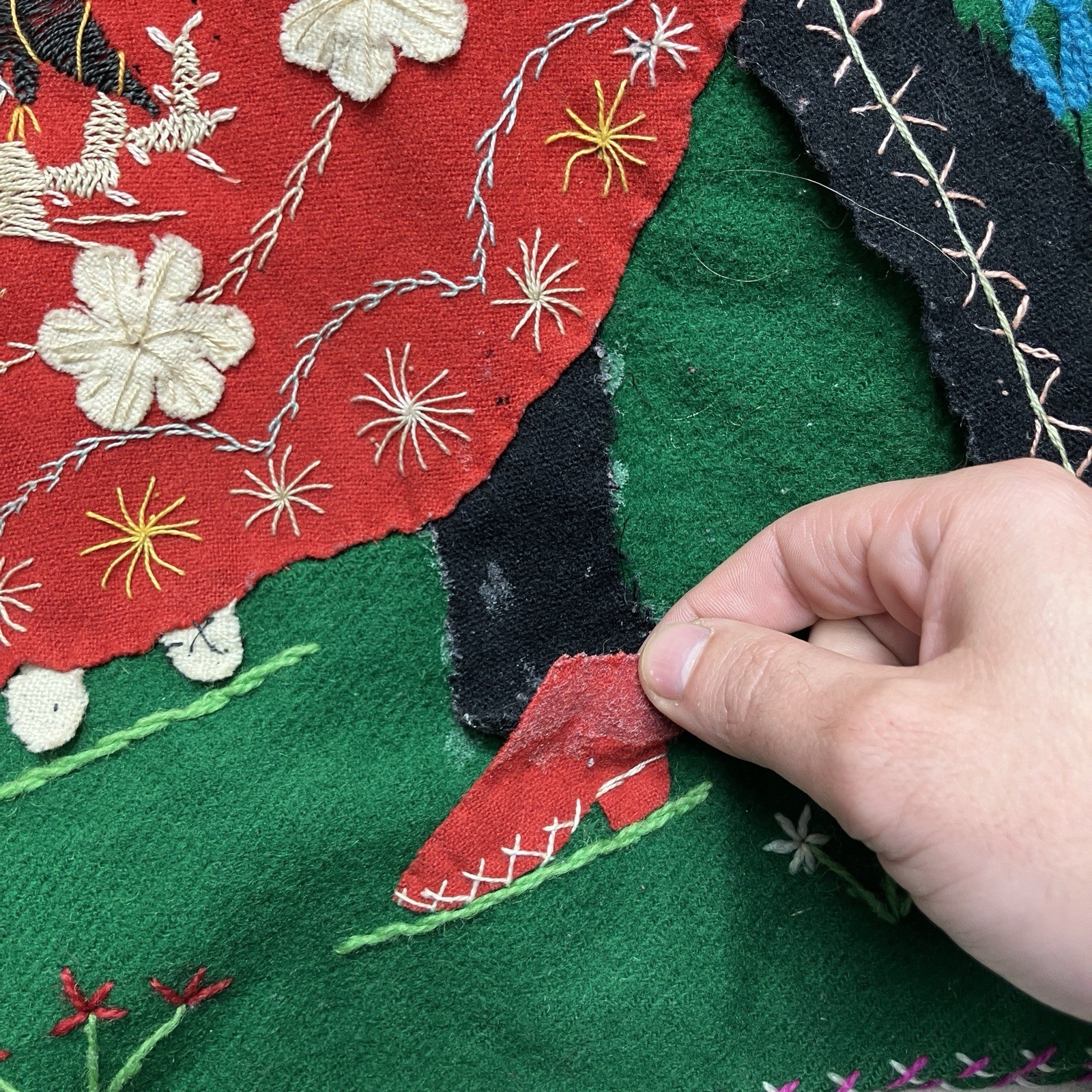 Vintage 60’s Embroidered Wool Mexican Souvenir Jacket S/M Western Rockabilly