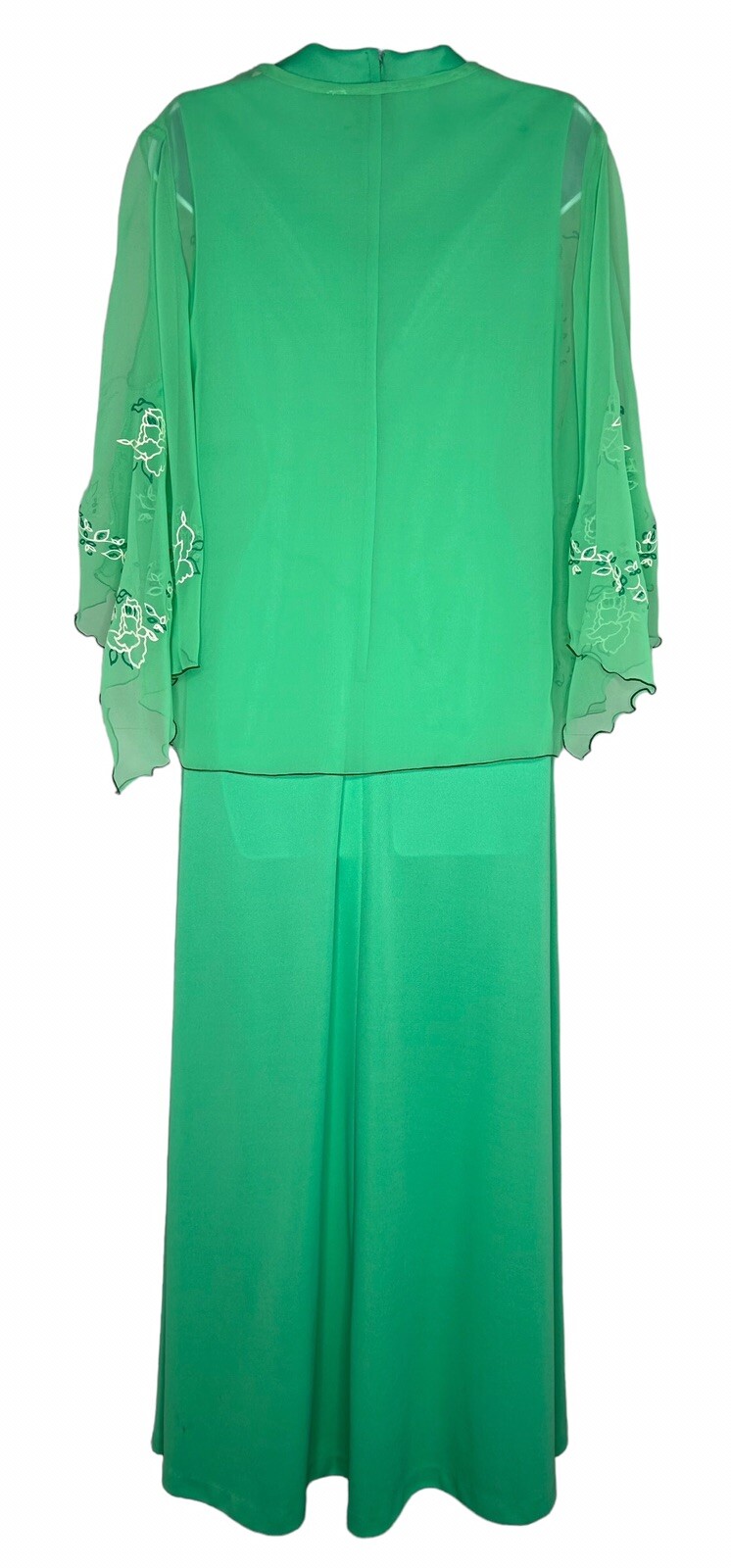 Vintage Lily Lynn Nightgown & Embroidered Bed Jacket Mint S/M (See Description)