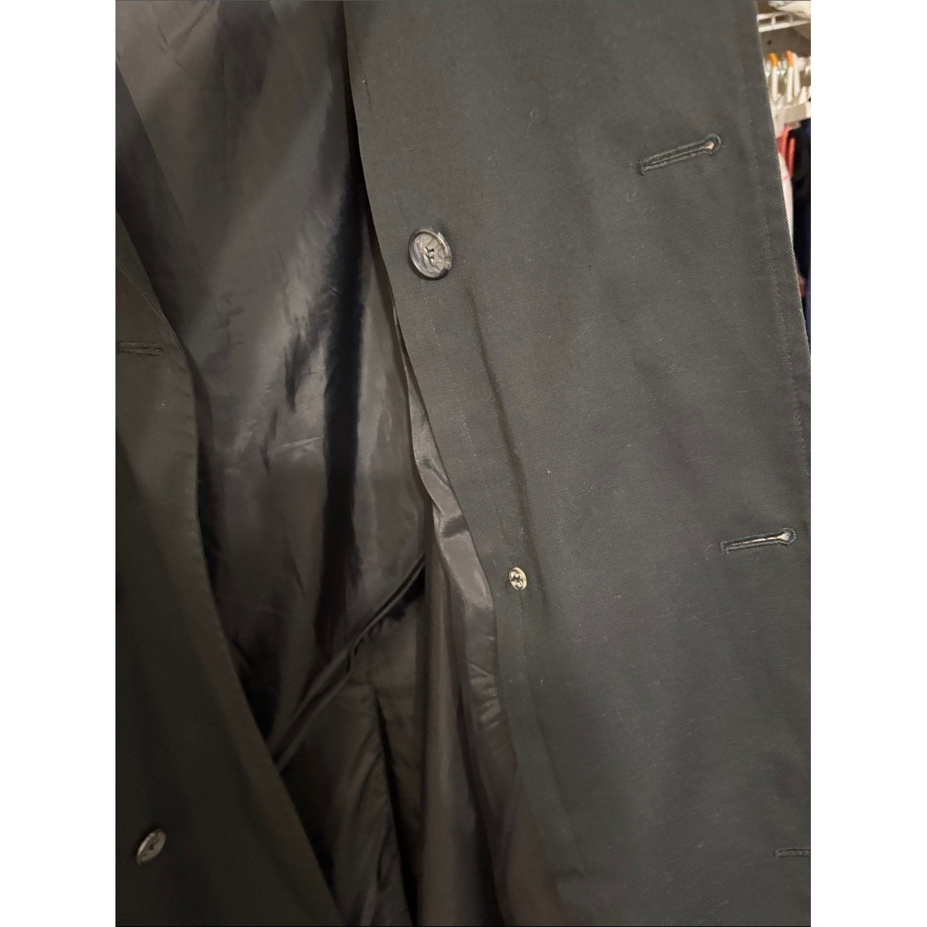 Vintage Black Double Breasted Belted Trench Coat Women&rsquo;s Classic Long Coat
