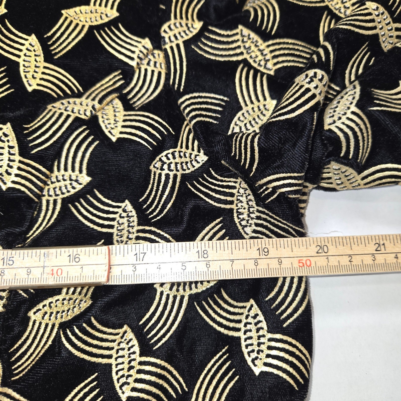 Another Thyme Vintage Black Gold Metallic Geometric Blazer Jacket Size 14 USA