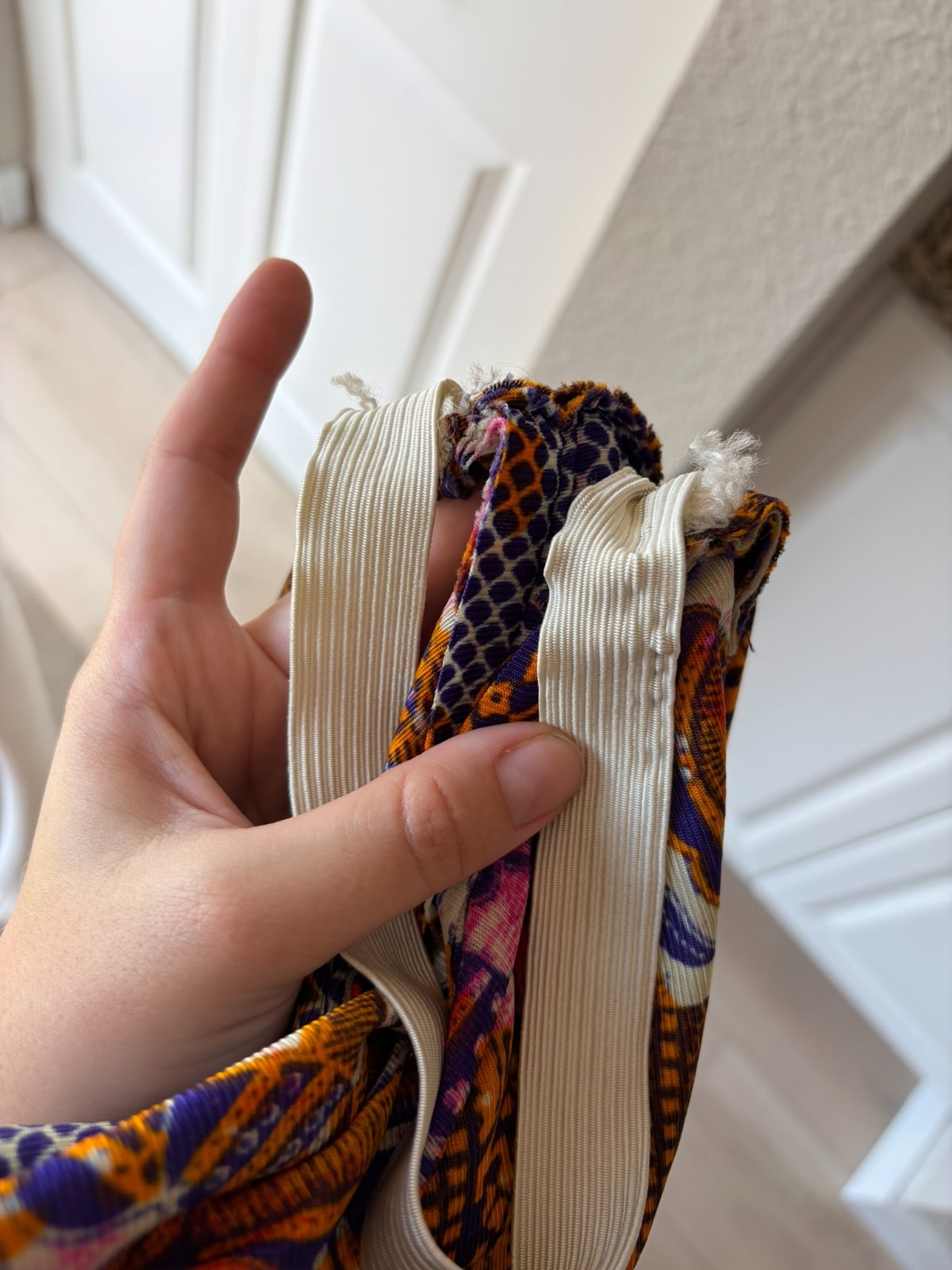 Vintage 70&rsquo;s Colorful Pattern Kaftan Maxi Dress