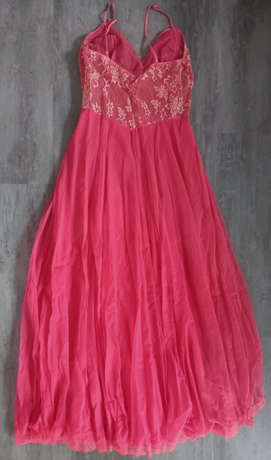 Vintage Clair Sandra by Lucie Ann Beverly Hills Gown Red/Pink Size 34