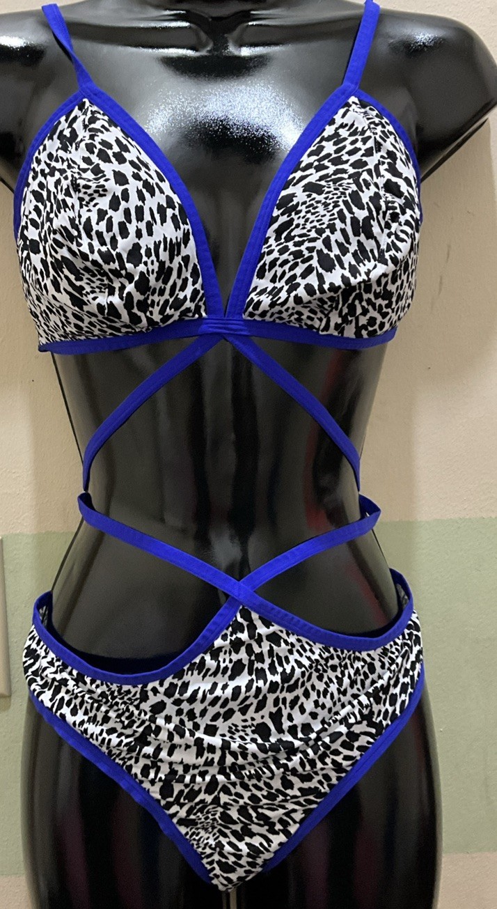 Vintage CACIQUE Sexy sheer bodysuit style thong panties#624
