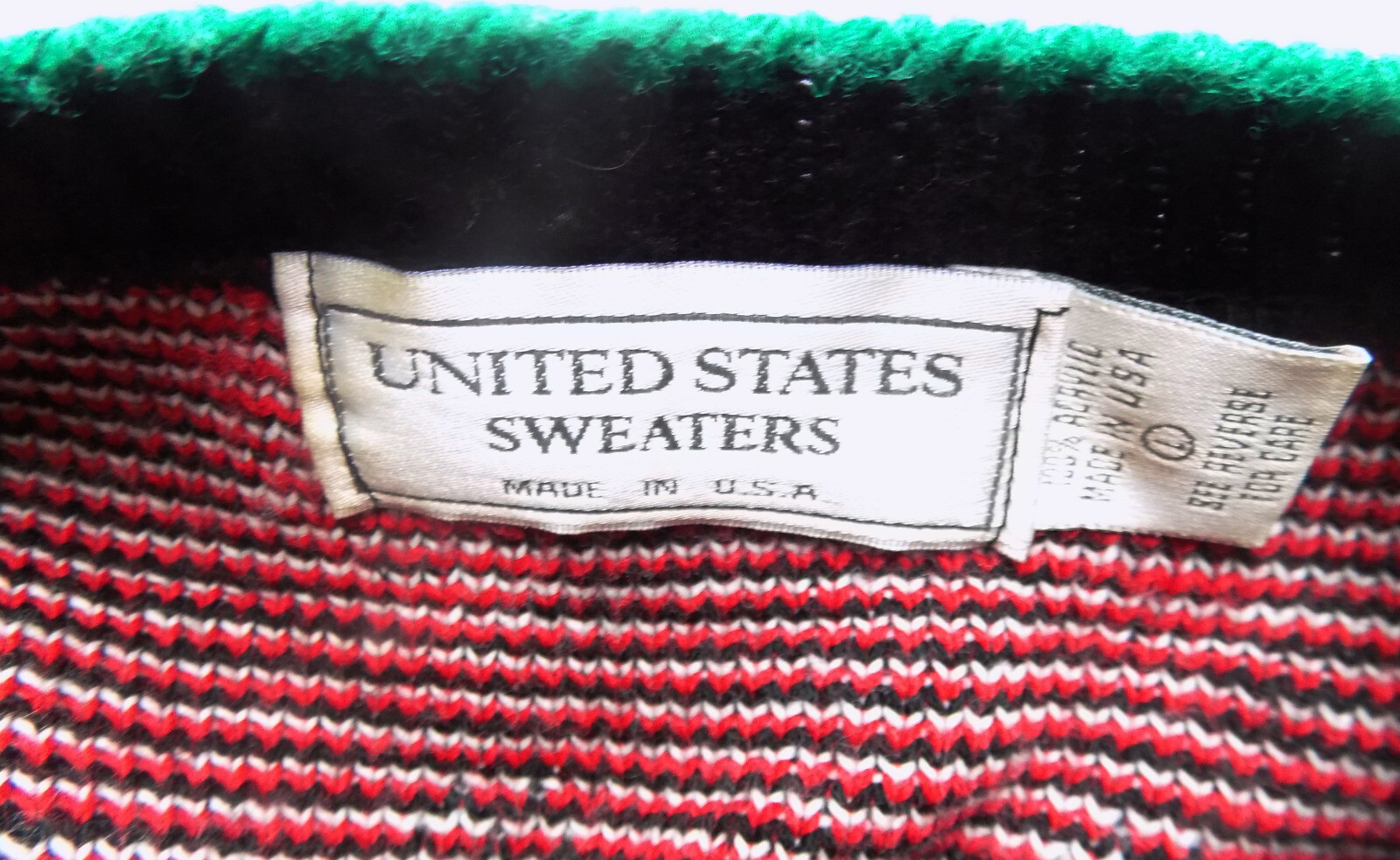 Vintage 70s 80s Christmas Pullover Sweater United States Sweaters Large B42 **