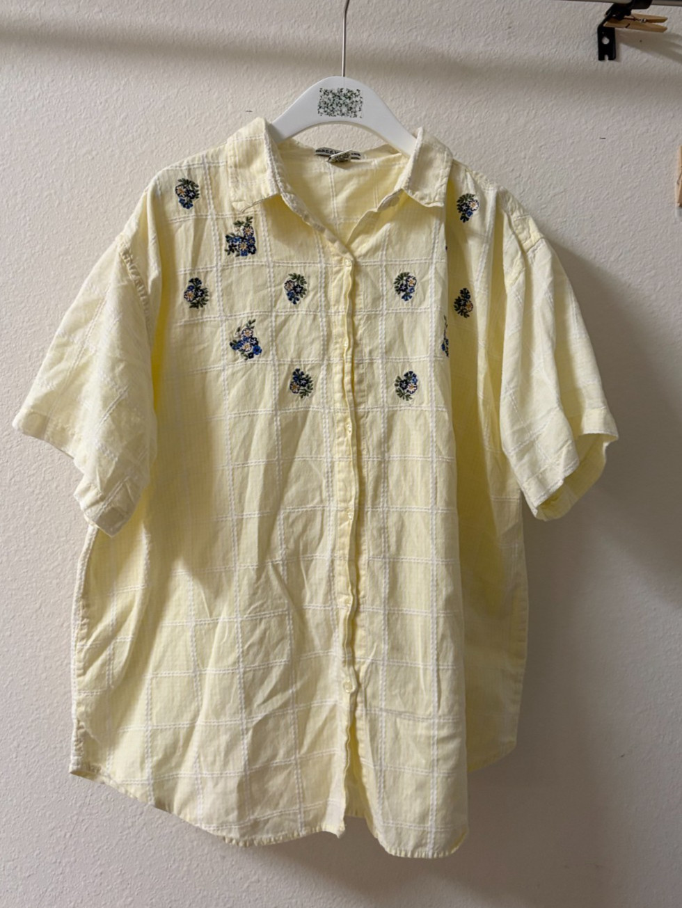 Vintage 90s Maggie & Max Floral Embroidered Button Up Shirt Women&rsquo;s 3X