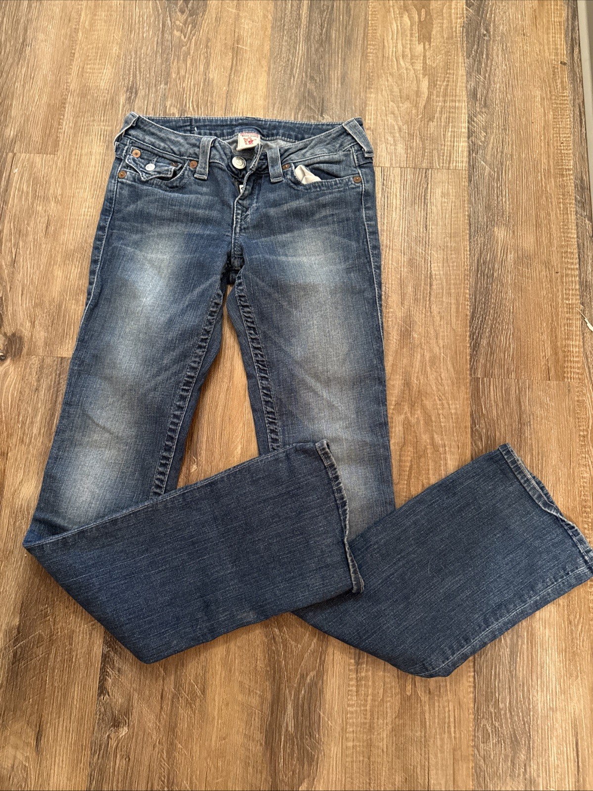 Womens&rsquo;s TRUE RELIGION Johnny Blue Jeans RN # 112790 CA 30427 Made In USA Sz 26